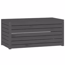 vidaXL Contenitore Giardino Grigio 101x50,5x46,5cm Legno Massello Pino - Vista aggiuntiva 2