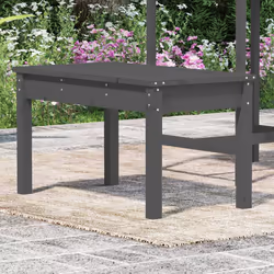 vidaXL Panca da Giardino Grigia 80x44x45 cm Legno Massello di Pino - Vista aggiuntiva 3