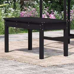 Panca da Giardino Nera 80x44x45 cm Legno Massello di Pinocod mxl 105887 - Vista aggiuntiva 3