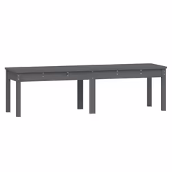 vidaXL Panca Giardino 2 Posti Grigia 159,5x44x45cm Legno Massello Pino - Vista aggiuntiva 2