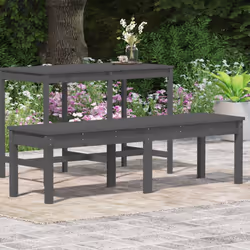 vidaXL Panca Giardino 2 Posti Grigia 159,5x44x45cm Legno Massello Pino - Vista aggiuntiva 3
