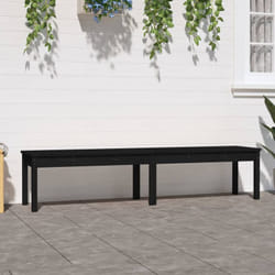 Vidaxl - Panca Giardino 2 Posti Nera 203,5x44x45cm Legno Massello Pino