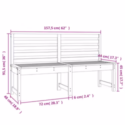 VidaXL 824040 panca da esterno Legno - Vista aggiuntiva 7