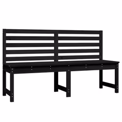 Panca da Giardino Nera 157,5 cm in Legno Massello di Pinocod mxl 105895