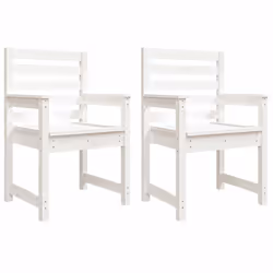 Sedie da Giardino 2pz Bianche 60x48x91cm Legno Massello di Pinocod mxl 70779 - Vista aggiuntiva 2