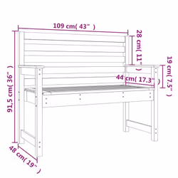 VidaXL 824065 panca da esterno Legno - Vista aggiuntiva 7