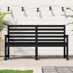 Panchina da Giardino, Panca da Giardino Nera 159, 5x48x91, 5 cm Legno Massello di Pino Vidaxl