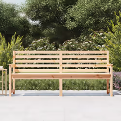 Panca da Giardino 203,5x48x91,5 cm in Legno Massello di Pinocod mxl 105923 - Vista aggiuntiva 3