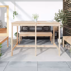 Tavolo da Giardino 159,5x82,5x110 cm in Legno Massello di Pinocod mxl 106015 - Vista aggiuntiva 3