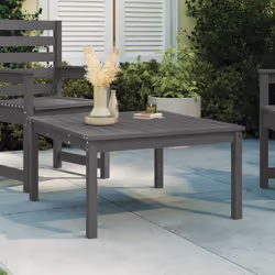 Tavolo da Giardino Grigio 82,5x82,5x45 cm Legno Massello Pinocod mxl 129898