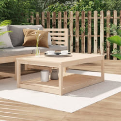 Tavolo da Giardino 121x82,5x45 cm in Legno Massello di Pino Vidaxl