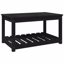 Tavolo da Giardino Nero 82,5x50,5x45 cm Legno Massello Pinocod mxl 105918 - Vista aggiuntiva 2