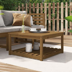 Tavolo da Giardino, Tavolo da Balcone Miele 82,5x82,5x45 cm Legno Massello di Pino Vidaxl 6019