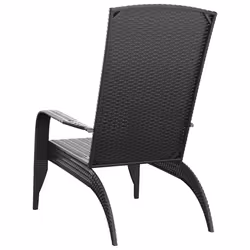 VidaXL 319694 sedia da esterno Terrazzo Seduta imbottita Rattan sintetico, Acciaio Nero - Vista aggiuntiva 5