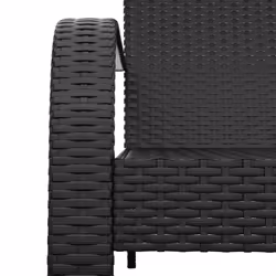 VidaXL 319694 sedia da esterno Terrazzo Seduta imbottita Rattan sintetico, Acciaio Nero - Vista aggiuntiva 6