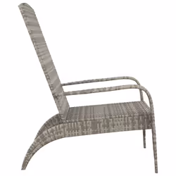 VidaXL 319695 sedia da esterno Terrazzo Seduta imbottita Rattan sintetico, Acciaio Grigio - Vista aggiuntiva 4