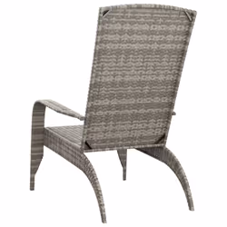 VidaXL 319695 sedia da esterno Terrazzo Seduta imbottita Rattan sintetico, Acciaio Grigio - Vista aggiuntiva 5