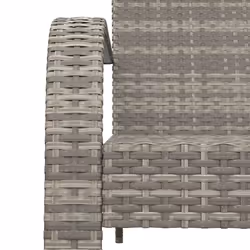 VidaXL 319695 sedia da esterno Terrazzo Seduta imbottita Rattan sintetico, Acciaio Grigio - Vista aggiuntiva 6