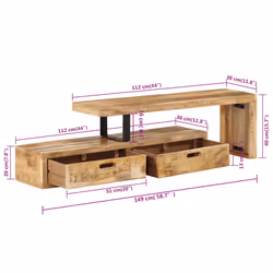 VidaXL 351779 supporto TV e sistema audio - Vista aggiuntiva 8