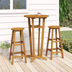 Tavolo da Bar da Giardino Ø60x105 cm Legno Massello di Acacia Vidaxl 21020