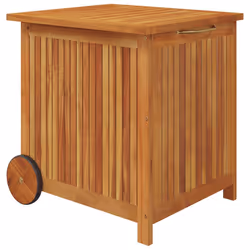 vidaXL Contenitore Giardino con Ruote 60x50x58cm Legno Massello Acacia - Vista aggiuntiva 2