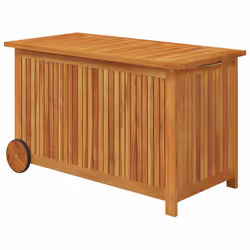 vidaXL Contenitore Giardino con Ruote 90x50x58cm Legno Massello Acacia - Vista aggiuntiva 2