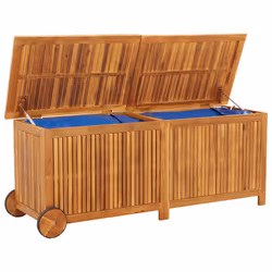 Contenitore da Giardino con Ruote 150x50x58cm Massello Acaciacod mxl 79020 - Vista aggiuntiva 3