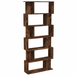 vidaXL Libreria/Divisorio Rovere Fumo 80x24x192cm in Legno Multistrato - Vista aggiuntiva 2