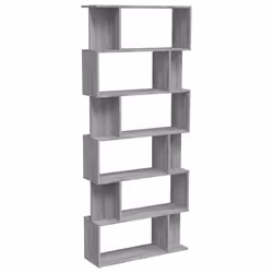 vidaXL Libreria/Divisorio Grigio Sonoma 80x24x192 cm Legno Multistrato - Vista aggiuntiva 2