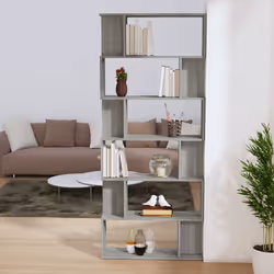 vidaXL Libreria/Divisorio Grigio Sonoma 80x24x192 cm Legno Multistrato - Vista aggiuntiva 3