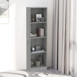 Libreria, Scaffale 4 Ripiani Grigio Sonoma 40x24x143 cm Legno Multistrato Vidaxl