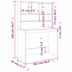 VidaXL 823001 scrivania - Vista aggiuntiva 8