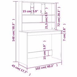 VidaXL 823006 scrivania - Vista aggiuntiva 8