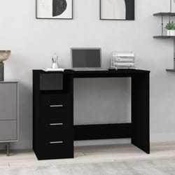 Vidaxl - Scrivania con Cassetti Nera 102x50x76 cm in Legno Multistrato