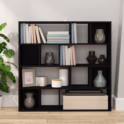 vidaXL Libreria/Divisorio Nero 105x24x102 cm - Vista aggiuntiva 3