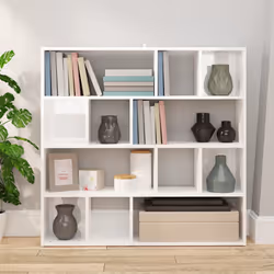 vidaXL Libreria/Divisorio Bianco Lucido 105x24x102 cm - Vista aggiuntiva 3
