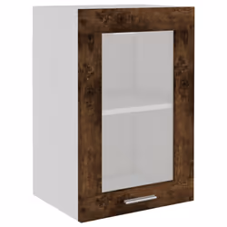 vidaXL Mobile Pensile “Lyon” Vetro Rovere Fumo 40x31x60 cm - Vista aggiuntiva 2
