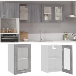 Mobile Pensile "Lyon" Vetro Grigio Sonoma 40x31x60cm Vidaxl 953340