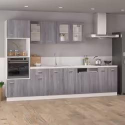 Mobile Pensile Grigio Sonoma 39,5x31x60 cm Legno Multistratocod mxl 94784 - Vista aggiuntiva 3