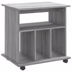 vidaXL Armadietto con Ruote Grigio Sonoma 60x45x60cm Legno Multistrato - Vista aggiuntiva 2
