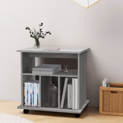 vidaXL Armadietto con Ruote Grigio Sonoma 60x45x60cm Legno Multistrato - Vista aggiuntiva 3