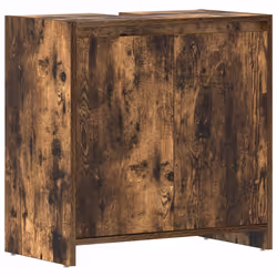 vidaXL Armadietto Bagno Rovere Fumo 60x33x61 cm in Legno Multistrato - Vista aggiuntiva 2