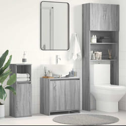 Vidaxl - Armadietto Bagno Grigio Sonoma 60x33x61 cm in Legno Multistrato