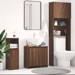 Questo mobile da bagno, dotato di ampio spazio di stoccaggio, è un'ottima aggiunta al vostro bagno, aggiungendo un aspetto or ...