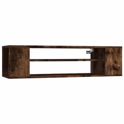 vidaXL Mobile TV Pensile Rovere Fumo 100x30x26,5 cm Legno Multistrato - Vista aggiuntiva 2