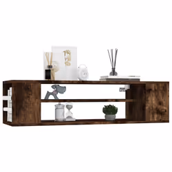vidaXL Mobile TV Pensile Rovere Fumo 100x30x26,5 cm Legno Multistrato - Vista aggiuntiva 3