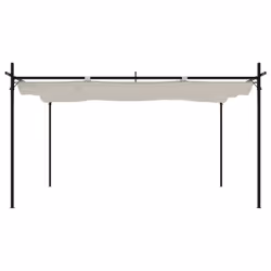 Pergola con Tetto Retrattile Crema 395x292x230 cmcod mxl 131741 - Vista aggiuntiva 3