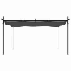 Pergola con Tetto Retrattile Antracite 395x292x230 cmcod mxl 107766 - Vista aggiuntiva 3