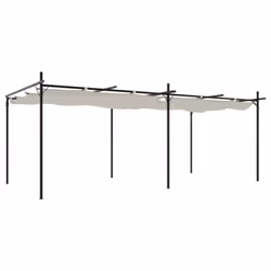 Pergola con Tetto Retrattile Crema 589x292x230 cmcod mxl 131739 - Vista aggiuntiva 2