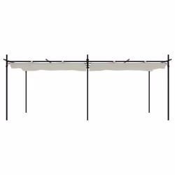 Pergola con Tetto Retrattile Crema 589x292x230 cmcod mxl 131739 - Vista aggiuntiva 3